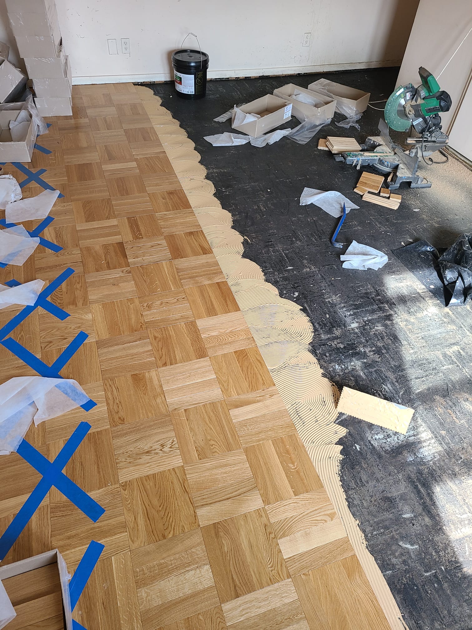 Before hardwood flooring installation