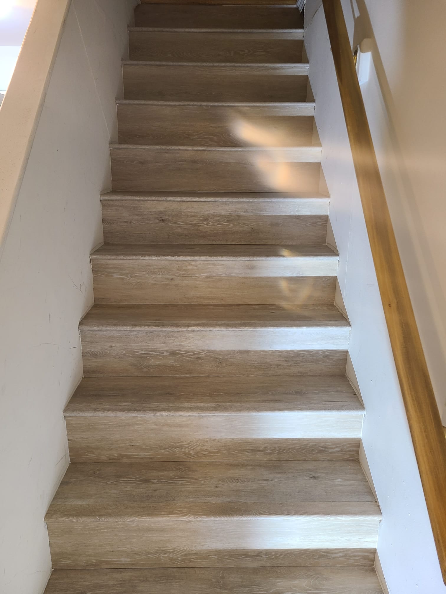 Luxury vinyl stair flooring project