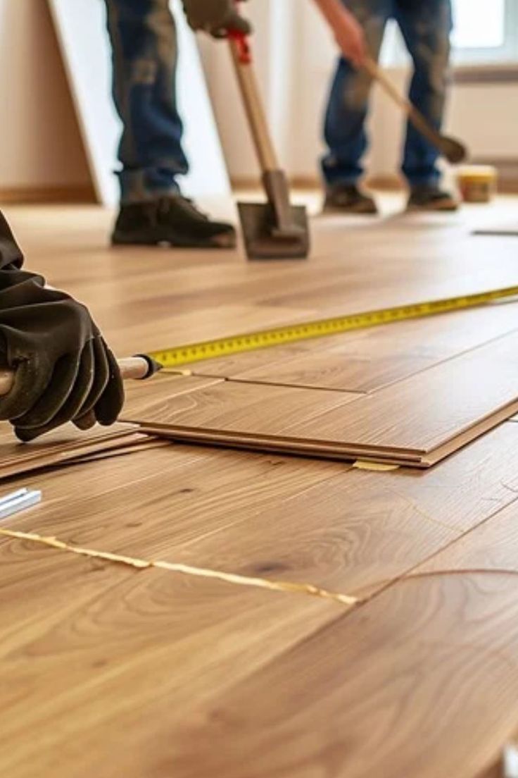 Hardwood floor installation process